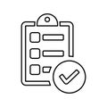 Directory Submission icon. Line, outline symbol Royalty Free Stock Photo