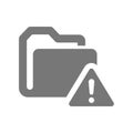 Directory warning, error or alert vector icon