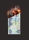 Dirham Burning Cash Note