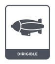 dirigible icon in trendy design style. dirigible icon isolated on white background. dirigible vector icon simple and modern flat Royalty Free Stock Photo