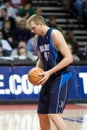 Dirk Nowitzki Prepares For A Free Throw