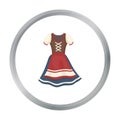 Dirndl icon in cartoon style isolated on white background. Oktoberfest symbol