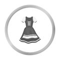 Dirndl icon in monochrome style isolated on white background. Oktoberfest symbol stock vector illustration.