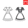 Dirndl line and glyph icon