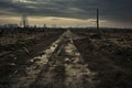 Dirt abandoned road. Generate Ai