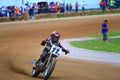 Dirt bike racer on the course