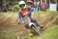 A dirt bike rider race in Sky Garden Motocross Racing Event. Photos taken on 9 January 2022 Royalty Free Stock Photo