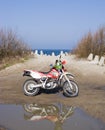 Dirt bike at sea