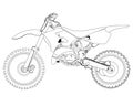 Dirt bike sketch Royalty Free Stock Photo