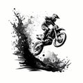 Dirt Bike Super Jump. Generative AI
