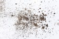 Dirt chunks and fine particles