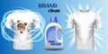 Dirt cleaner brand concept banner, realistic style