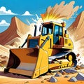 Dirt construction yellow bucket earth mover children toy Royalty Free Stock Photo
