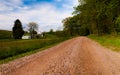 Dirt country road in York County, PA Royalty Free Stock Photo