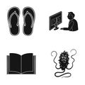 Dirt, infection, hygiene and other web icon in black style.work, education, microbes icons in set collection. Royalty Free Stock Photo