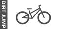 Dirt jumping bike silhouette. Vector flat icon
