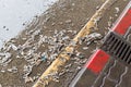 Dirt and many cigarette butts Royalty Free Stock Photo