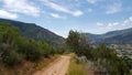 Dirt Path in the mountains above Glenwood Springs Town Royalty Free Stock Photo