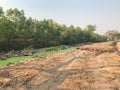 Dirt pile in construction site