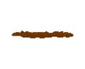 Dirt pixel art. 8 bit Dirty puddle. Vector illustration Royalty Free Stock Photo