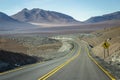 Dirt road in Atacama desert, volcanic arid landscape in Chile, South America Royalty Free Stock Photo