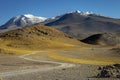 Dirt road in Atacama desert, volcanic arid landscape in Chile, South America Royalty Free Stock Photo