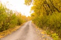 Dirt road in the autumn Royalty Free Stock Photo