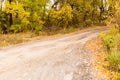 Dirt road in the autumn Royalty Free Stock Photo