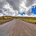 Dirt road and the Cotopaxi