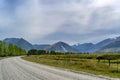 Dirt road through countryside in Glenorchy, New Zealand Royalty Free Stock Photo