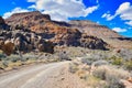 Dirt road in the Providence Mountains, Mojave National Preserve, California Royalty Free Stock Photo