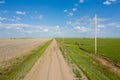 Dirt road in the Great Plains Royalty Free Stock Photo