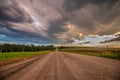 Dirt road in the Great Plains Royalty Free Stock Photo