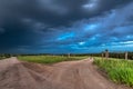 Dirt road in the Great Plains Royalty Free Stock Photo