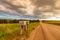 Dirt road in the Great Plains Royalty Free Stock Photo