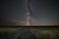 Dirt road heading towards the Milky Way Galaxy