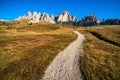 Dirt Road and Hiking Trail Track in Dolomite Italy Royalty Free Stock Photo