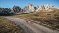 Dirt Road and Hiking Trail Track in Dolomite Italy Royalty Free Stock Photo