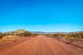 Dirt road at Karijini National Park leading towards Mount Bruce