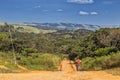 Dirt road , malange africa rural area, Angola.