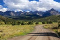 Dirt road in Mount Sneffeles Wilderness in Colorado Rocky Mountains Royalty Free Stock Photo