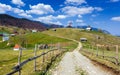 Dirt road in the mountains Royalty Free Stock Photo