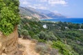 Dirt road in the mountains, Crete, Greece Royalty Free Stock Photo