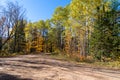 Dirt road near Copper Harbor Michigan, during fall Royalty Free Stock Photo