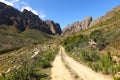 A dirt road near Du Toits Kloof Pass near Paarl, Western Cape. Royalty Free Stock Photo