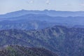 Dirt road passing through Australian Alps on bright summer day, Victoria, Australia. Royalty Free Stock Photo