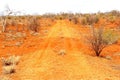 4WD dirt road in the Red Centre, Northern Territory, Australia Royalty Free Stock Photo