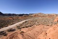 Dirt road in rocky desert Royalty Free Stock Photo