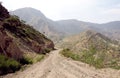 Dirt road in a rocky mountain landscape