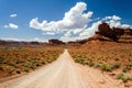 Dirt road in scenic desert landscape Royalty Free Stock Photo